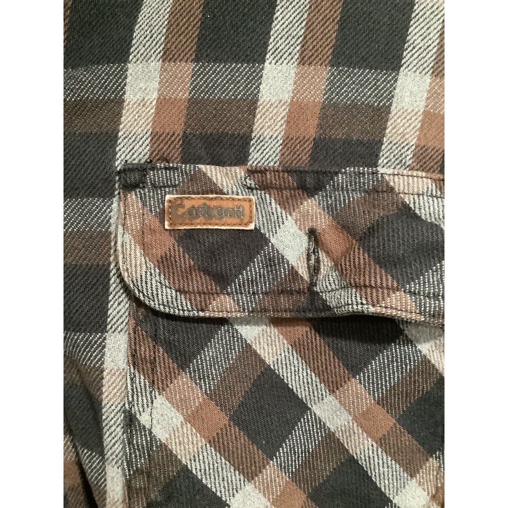 Vintage Carhartt Rugged Wear  Button Up Cotton Shirt Size XL Two Pocket Thick - Picture 2 of 5